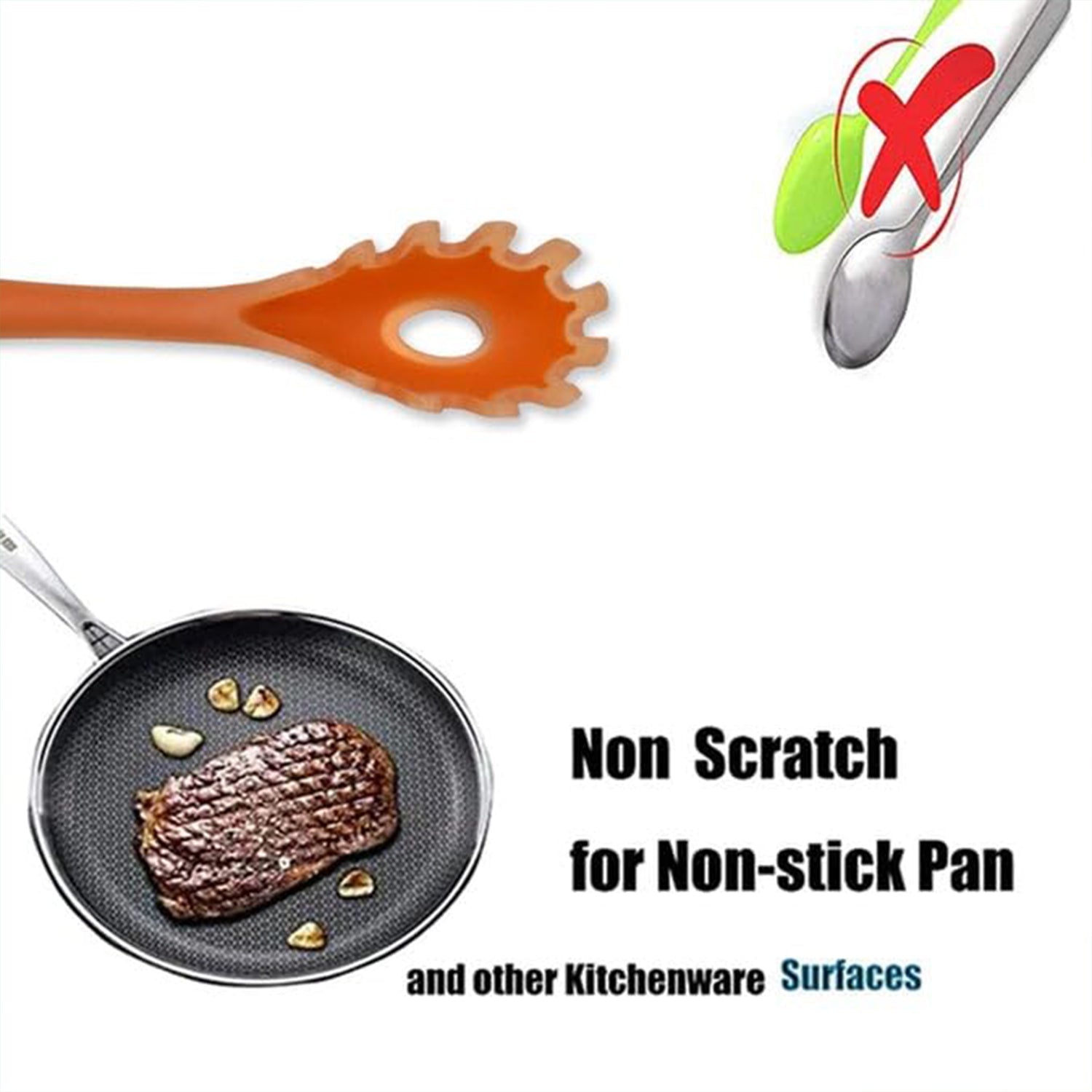 Silicone Kitchen Utensil Set - 6-Piece Heat-Resistant Non-Stick Cooking Spoons Silicone Kitchen Utensil Set - 6-Piece Heat-Resistant Non-Stick Cooking Spoons